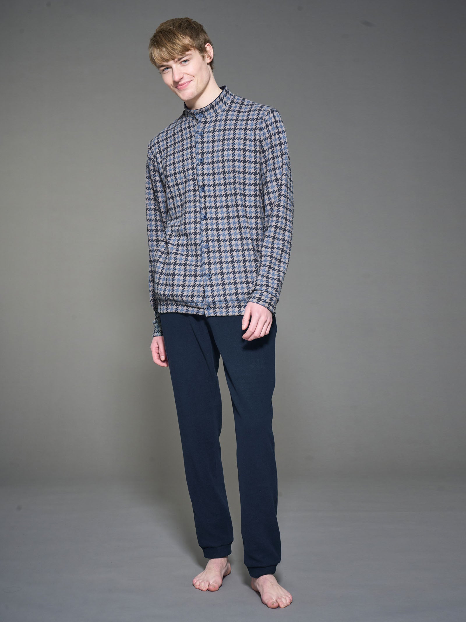 Pigiama aperto in Cotton Eco Pile Terra – Ragno