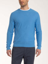 Pull girocollo Punto Links in puro cotone Azzurri Uomo - Ragno