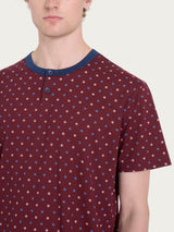 Pigiama corto con stile cravattier in Jersey di Cotone Rossi Uomo - Ragno