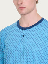 Pigiama corto a serafino con fantasia marinaresca in Jersey di Cotone Arancioni Uomo - Ragno