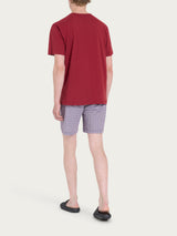 Pigiama corto girocollo in Jersey di Cotone Rossi Uomo - Ragno