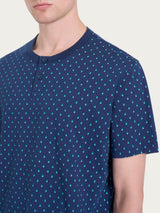 Pigiama trittico con stile geometrico in Jersey di Cotone Blu Uomo - Ragno