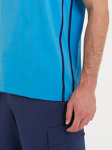 Canottiera a spalla larga in Jersey di Cotone Azzurri Uomo - Ragno