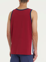 Canottiera a spalla larga con tasca in Jersey di Cotone Rossi Uomo - Ragno