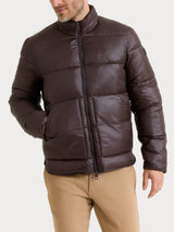 Piumino corto shiny in Vegan Down Marroni Uomo - Ragno