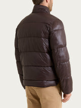Piumino corto shiny in Vegan Down Marroni Uomo - Ragno