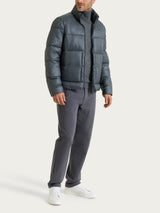 Piumino corto shiny in Vegan Down Grigi Uomo - Ragno