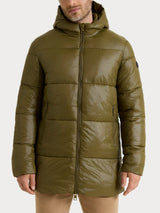 Shiny Puffer piumino con cappuccio Verdi Uomo - Ragno