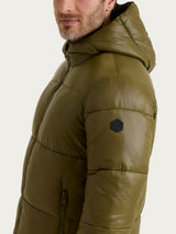 Shiny Puffer piumino con cappuccio Verdi Uomo - Ragno