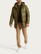 Shiny Puffer piumino con cappuccio Verdi Uomo - Ragno