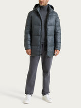 Piumino shiny con cappuccio in Vegan Down Grigi Uomo - Ragno