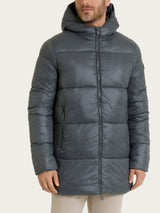 Shiny Puffer piumino con cappuccio Grigi Uomo - Ragno
