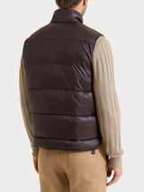 Piumino shiny smanicato in Vegan Down Marroni Uomo - Ragno