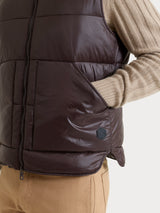 Piumino shiny smanicato in Vegan Down Marroni Uomo - Ragno