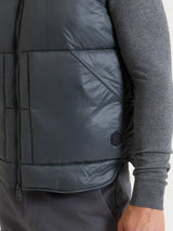 Piumino shiny smanicato in Vegan Down Grigi Uomo - Ragno