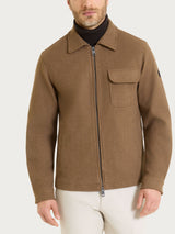 Giacca con collo camicia in Vegan Wool Marroni Uomo - Ragno