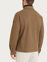 Giacca con collo camicia in Vegan Wool Marroni Uomo - Ragno