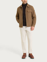 Giacca con collo camicia in Vegan Wool Marroni Uomo - Ragno