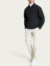 Giacca con collo camicia in Vegan Wool Neri Uomo - Ragno