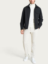 Giacca con collo camicia in Vegan Wool Neri Uomo - Ragno