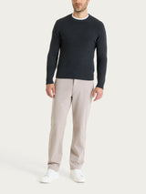 Pull girocollo in Winter Cotton Neri Uomo - Ragno