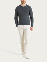 Pull girocollo in Winter Cotton Neri Uomo - Ragno