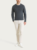 Pull girocollo in Winter Cotton Neri Uomo - Ragno