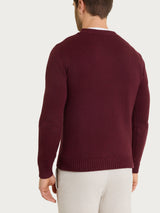 Pull girocollo in Winter Cotton Viola Uomo - Ragno