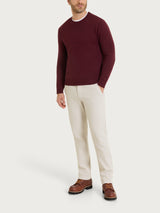 Pull girocollo in Winter Cotton Viola Uomo - Ragno