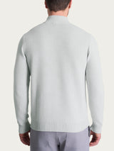 Lupetto con zip e bottoni in Winter Cotton Grigi Uomo - Ragno