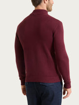 Lupetto con zip e bottoni in Winter Cotton Viola Uomo - Ragno