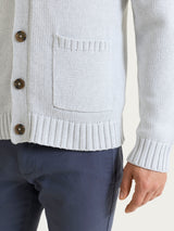 Cardigan con rever in Winter Cotton Grigi Uomo - Ragno