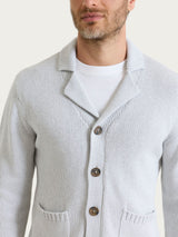 Cardigan con rever in Winter Cotton Grigi Uomo - Ragno