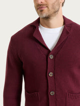 Cardigan con rever in Winter Cotton Viola Uomo - Ragno