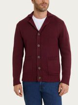 Cardigan con rever in Winter Cotton Viola Uomo - Ragno