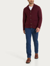 Cardigan con rever in Winter Cotton Viola Uomo - Ragno