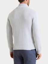 Cardigan con zip in Winter Cotton Grigi Uomo - Ragno