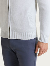 Cardigan con zip in Winter Cotton Grigi Uomo - Ragno
