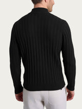 Lupetto con costa piatta in Natural Soft  Neri Uomo - Ragno