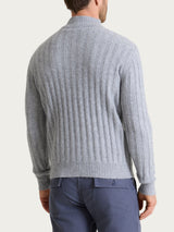 Lupetto con costa piatta in Natural Soft Neri Uomo - Ragno