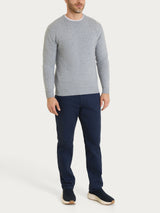 Men's Nero Crew-Neck Sweater in a Wool and Angora Blend - Ragno
