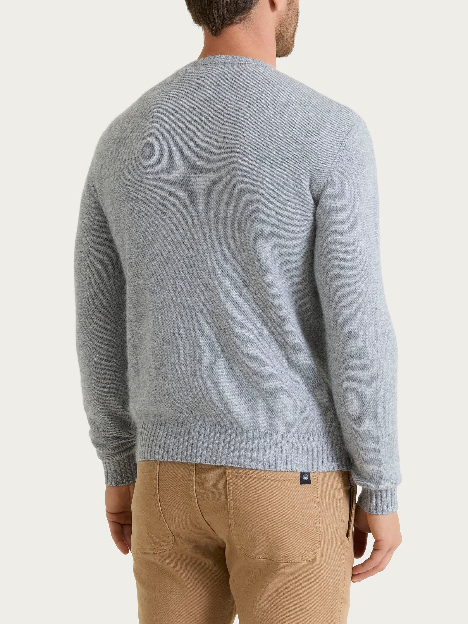 Pull girocollo in Natural Soft  Neri Uomo - Ragno