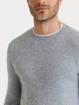 Men's Nero Crew-Neck Sweater in a Wool and Angora Blend - Ragno