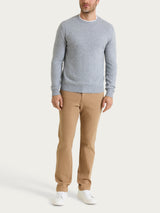 Men's Nero Crew-Neck Sweater in a Wool and Angora Blend - Ragno