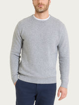 Men's Nero Crew-Neck Sweater in a Wool and Angora Blend - Ragno
