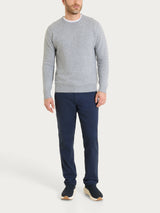 Men's Nero Crew-Neck Sweater in a Wool and Angora Blend - Ragno