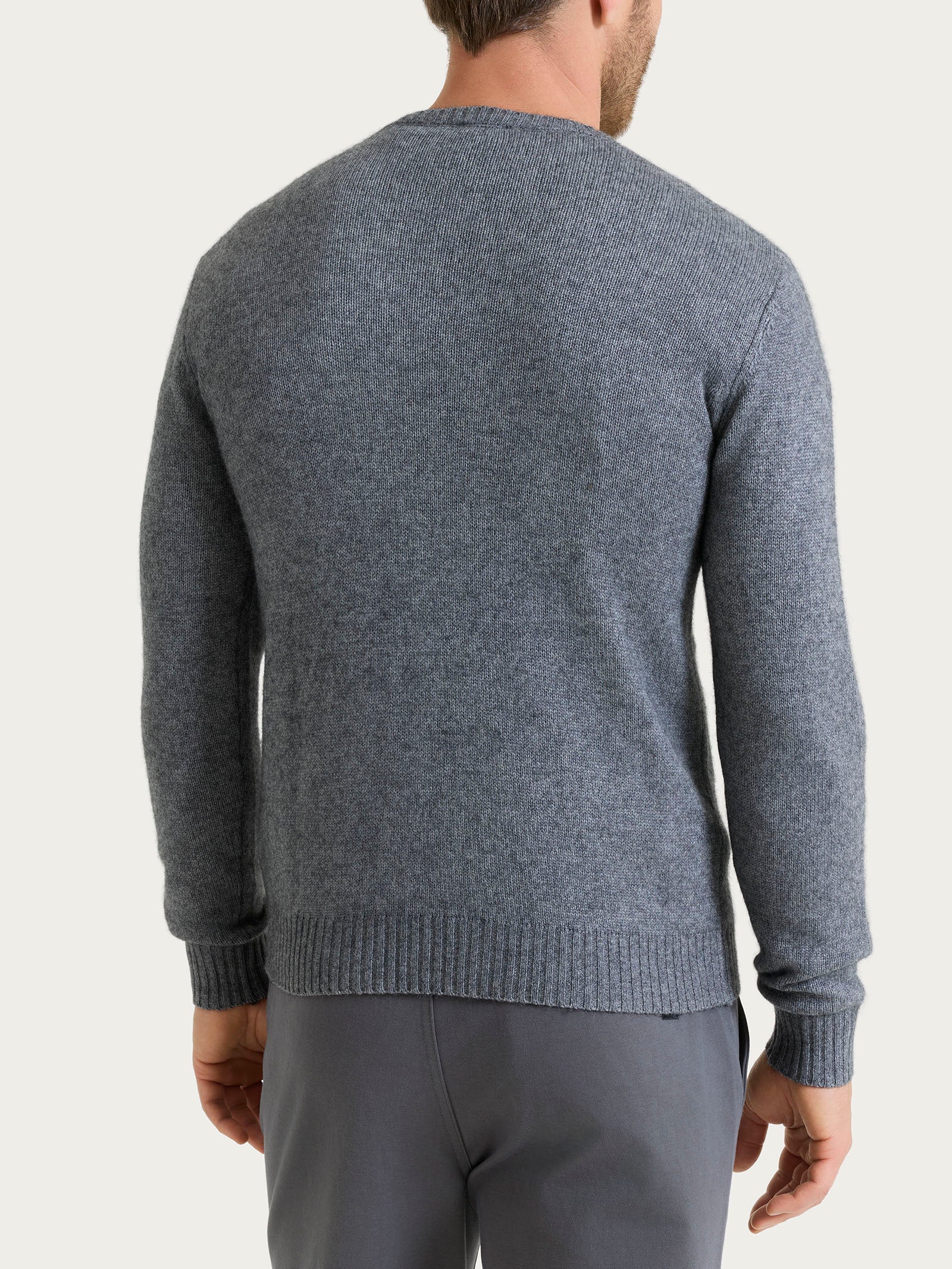 Pull girocollo in Natural Soft  Neri Uomo - Ragno