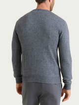 Pull girocollo in misto lana e angora Neri Uomo - Ragno