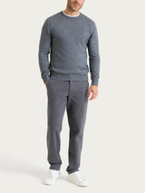 Pull girocollo in misto lana e angora Neri Uomo - Ragno