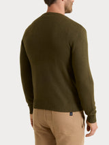 Pull girocollo in Natural Soft  Verdi Uomo - Ragno